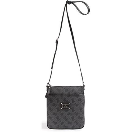 Guess Women`s Scandal Black Logo Print Crossbody Crossbody Bag Purse Handbag