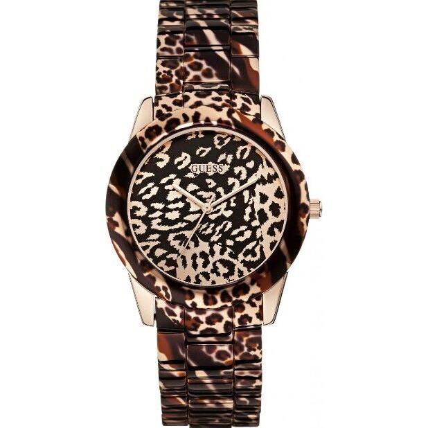 Guess Vixen Animal Print Dial Ladies Women`s 38mm Watch W0425L3