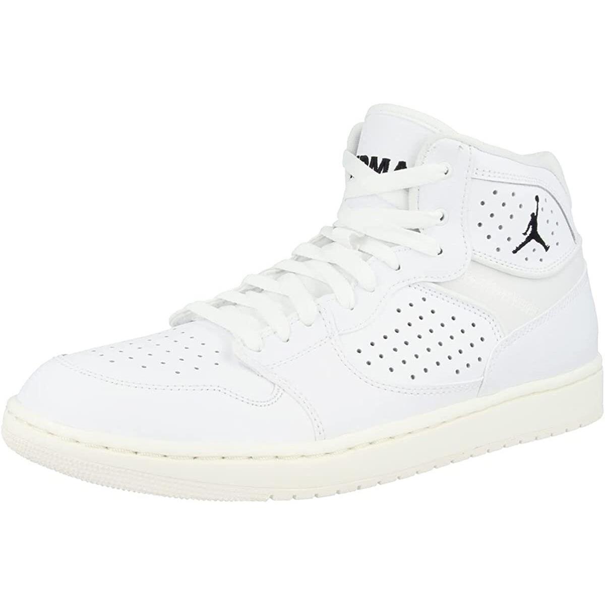 Nike Men`s Air Jordan Access Basketball Jumpman White Sneakers AR3762 100 Shoes - White