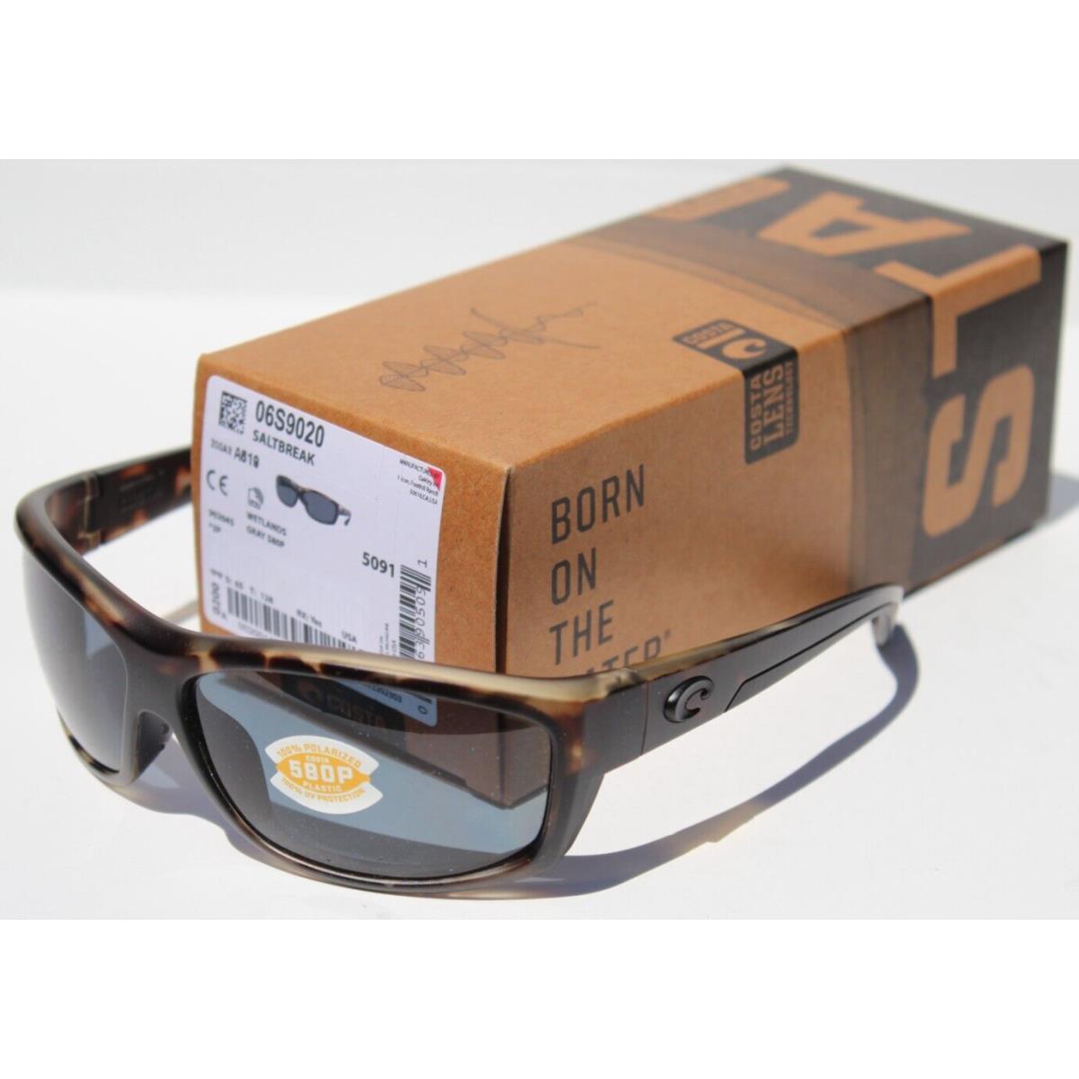 Costa Del Mar Saltbreak Polarized Sunglasses Wetlands/gray 580P