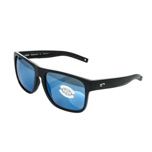 Costa Del Mar 297147 Spearo XL Sunglasses Matte Black/blue Polarized-580G - Matte Black/Green Mirrored Polarized-580g, Frame: Matte Black, Lens: Blue Polarized