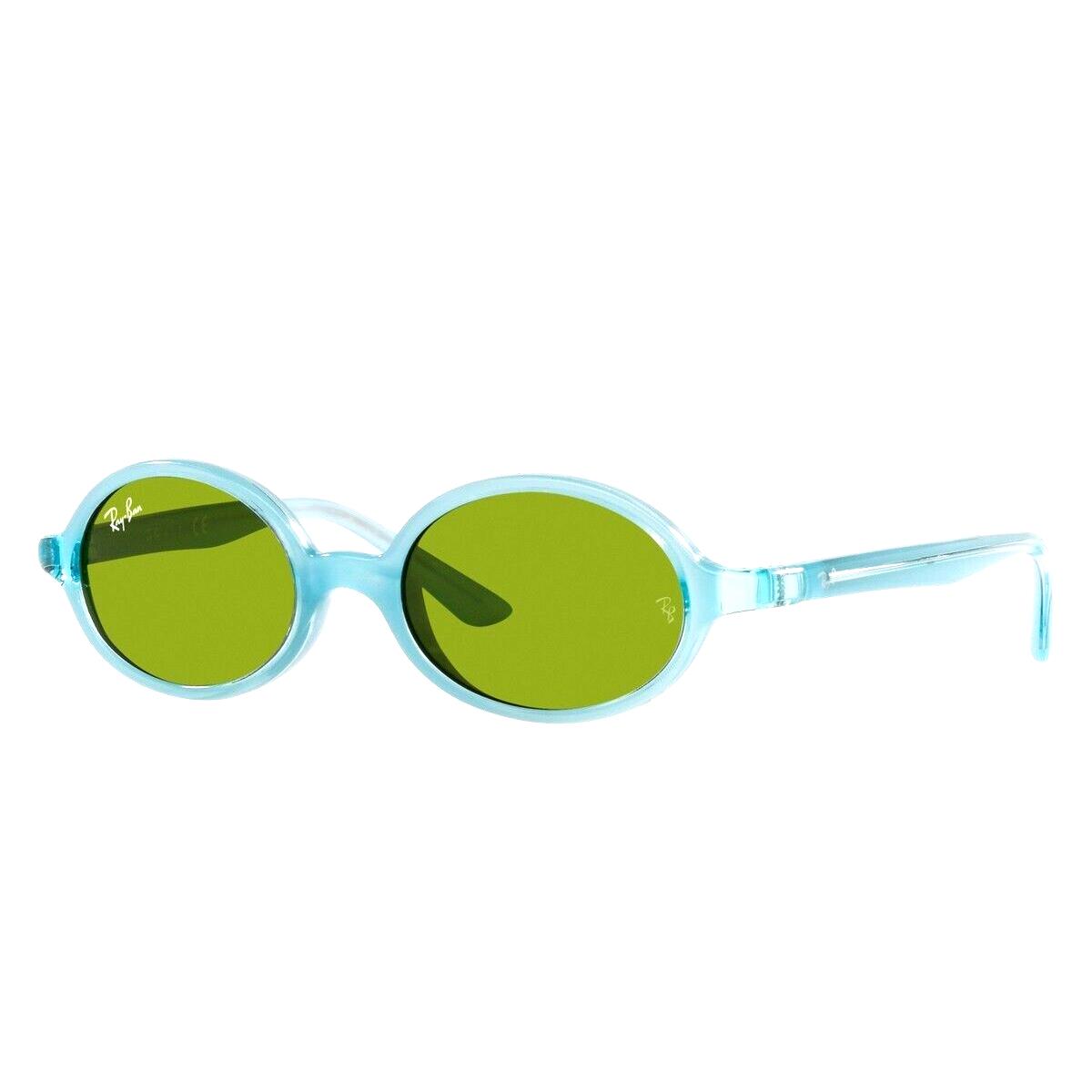 Ray Ban Kids Burbank RJ9145S 7085/2 Blue Sunglasses 42-16 W/case - Frame: Blue, Lens: Green
