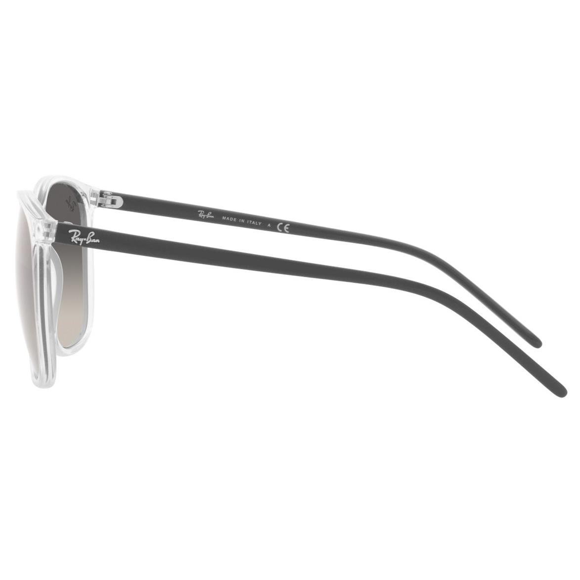 Ray-ban Grey Lens Polished Transparent Unisex Sunglasses RB4387 647711 56