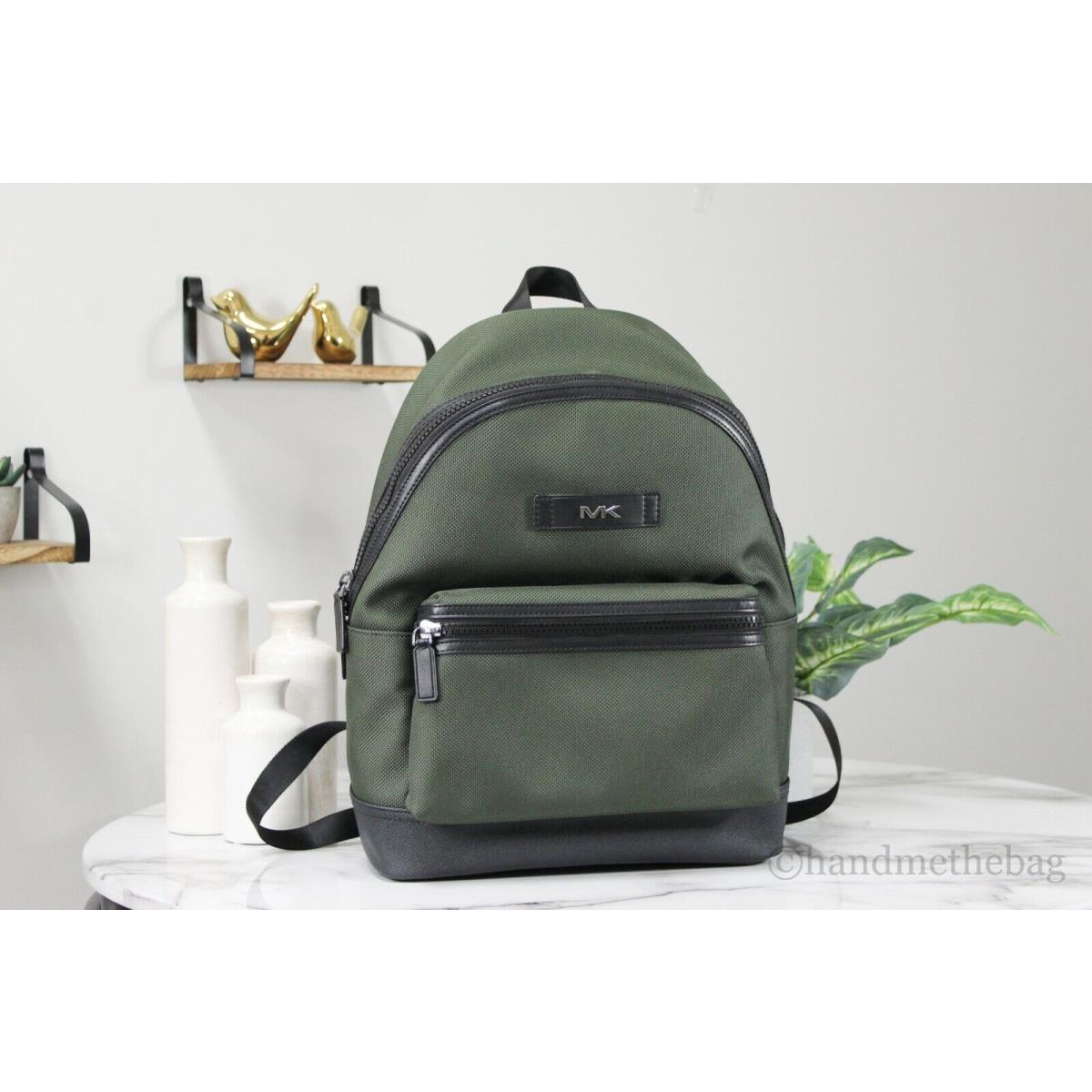 Michael Kors Kent Sport Mens Canvas Cyprus Green Fabric Shoulder Backpack Bag