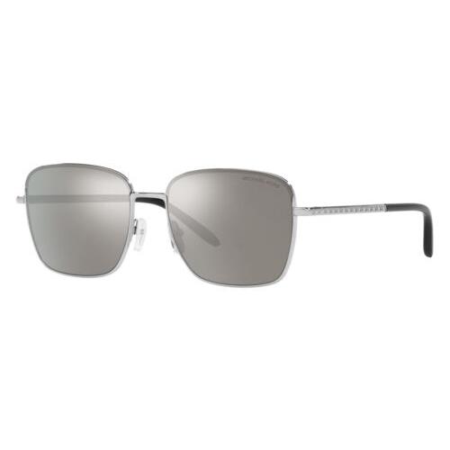 Michael Kors Men`s MK1123-11536G Fashion 57mm Shiny Silver Sunglasses