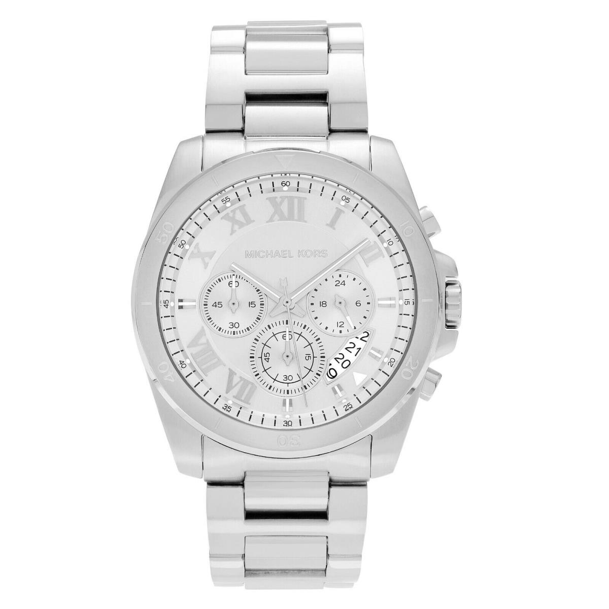 Michael Kors - MK 8562 - Brecken Silver Dial Men`s Chronograph Watch