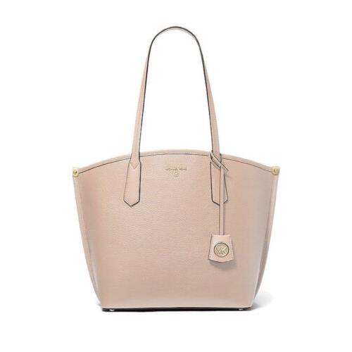 Michael Kors Jane Soft Pink Pebble Leather Large Tote Shoulder Bag