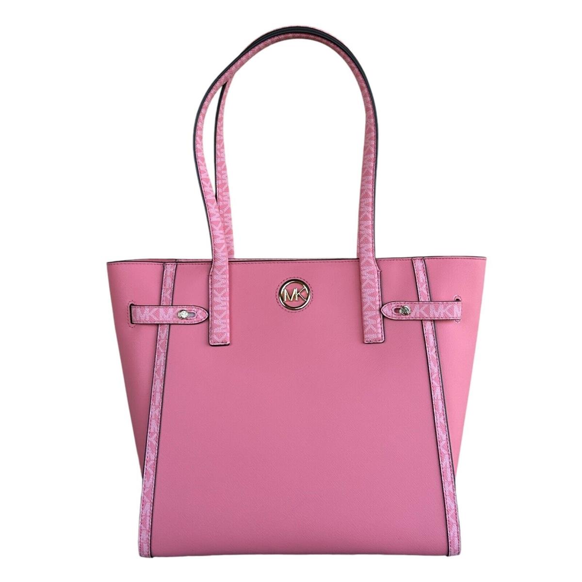 Michael Kors Carmen Large North South Tote Shoulder Bag MK Tea Rose