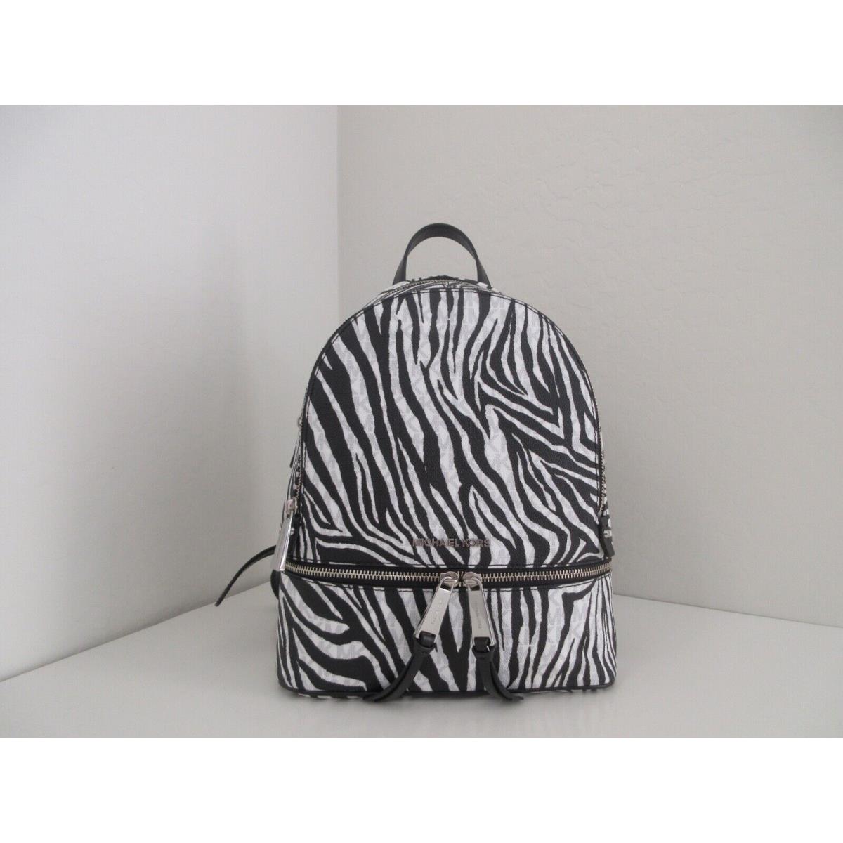 Michael Kors Rhea Zip Zebra Print Medium BACKPACK-$328