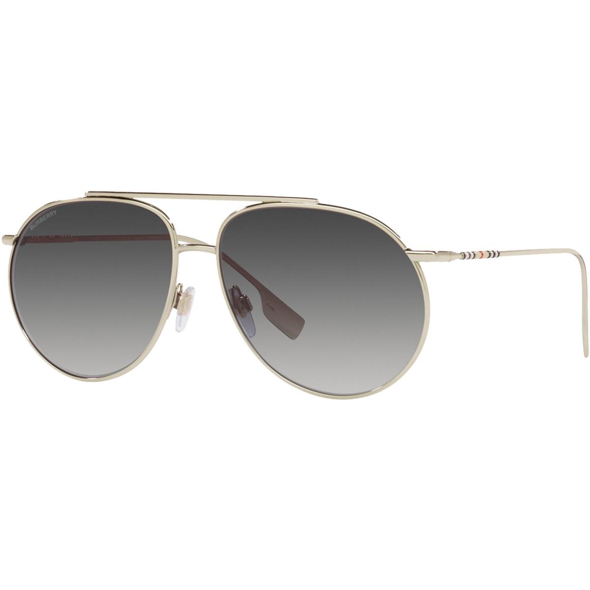 Burberry Alice Women`s Light Gold-tone Aviator Sunglasses - BE3138 - Italy Light Gold-Tone/Gray Gradient (11098G-61)