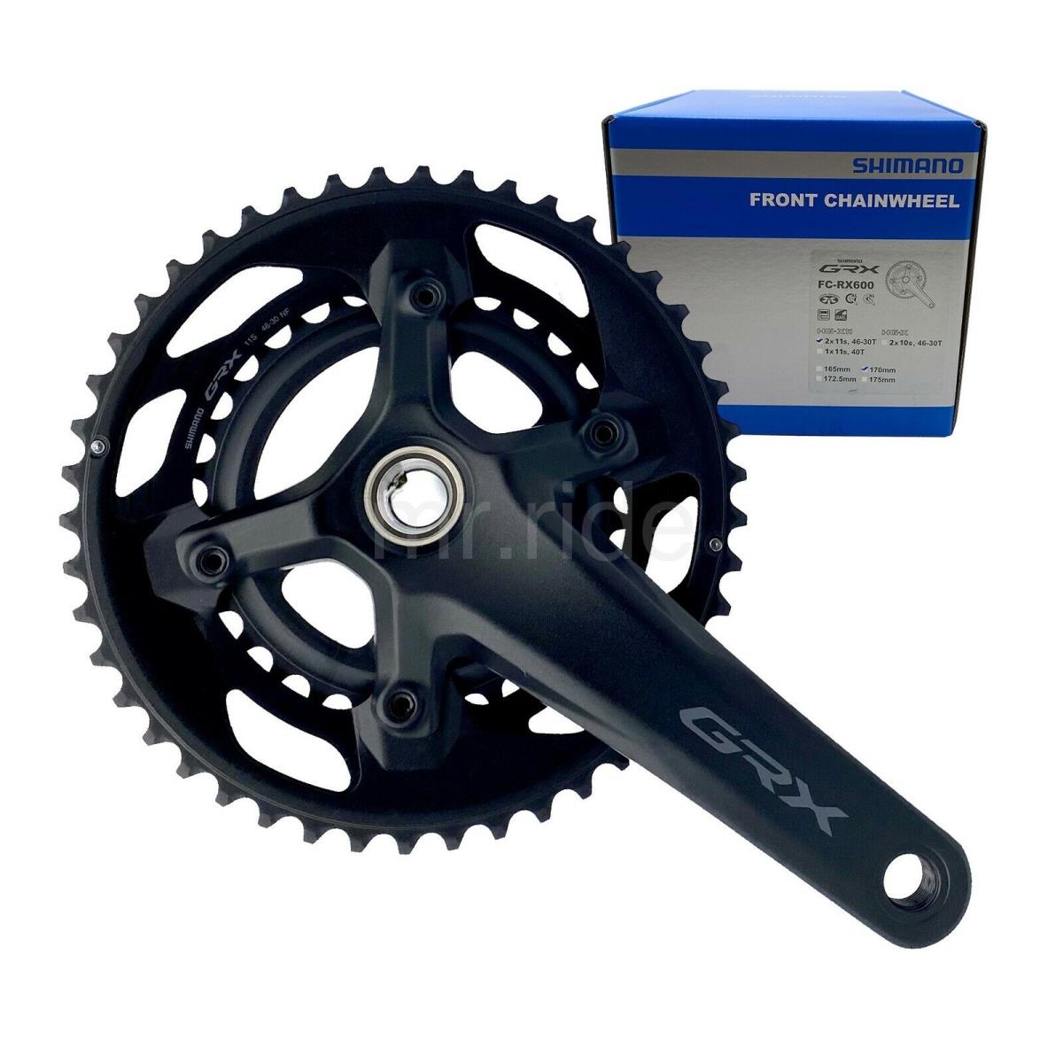 Shimano Grx FC-RX600 46X30T 165/170/172.5mm 2x11S Gravel Bike Crank Set