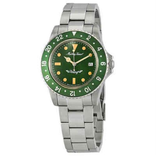 Mathey-tissot Mathey Vintage Quartz Green Dial Men`s Watch H900AV - Dial: Green, Band: Silver-tone, Bezel: Silver-tone