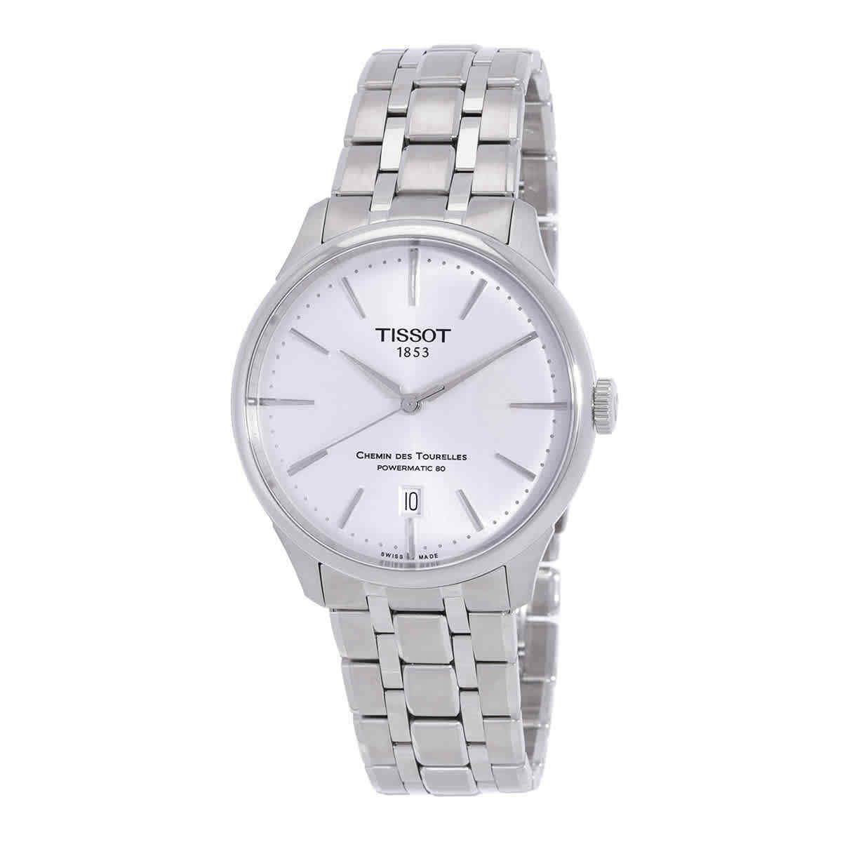 Tissot Chemin Des Tourelles Automatic Silver Dial Men`s Watch T139.807.11.031.00 - Dial: Silver, Band: Gray, Bezel: Silver