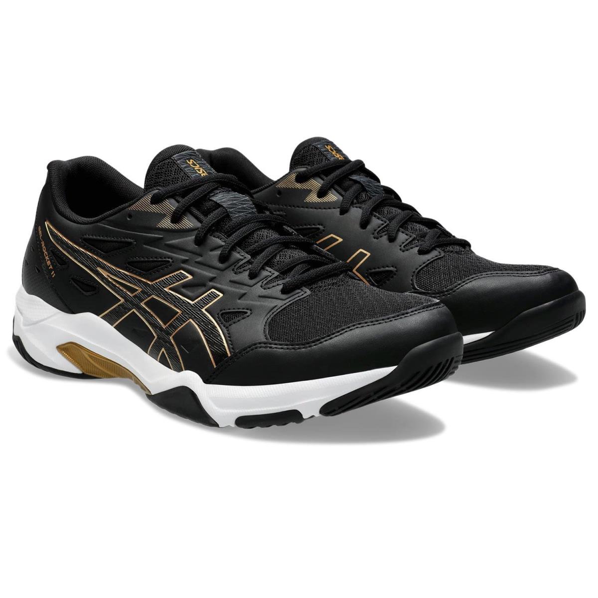 Man`s Sneakers Athletic Shoes Asics Gel-rocket 11 Black/Pure Gold