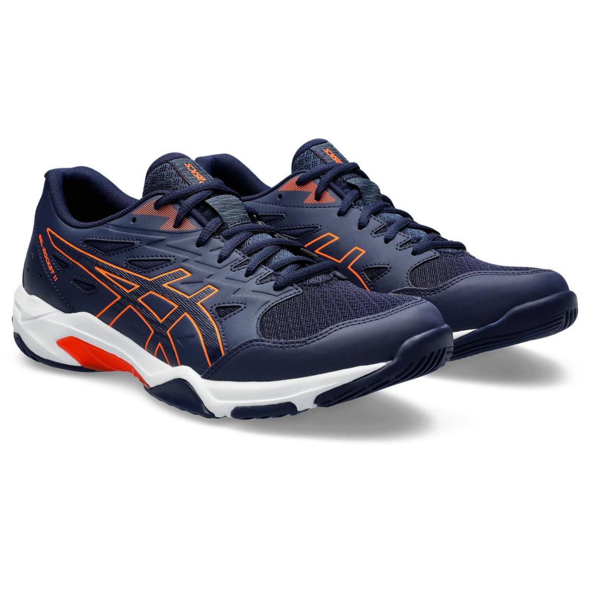 Man`s Sneakers Athletic Shoes Asics Gel-rocket 11 Peacoat/Shocking Orange