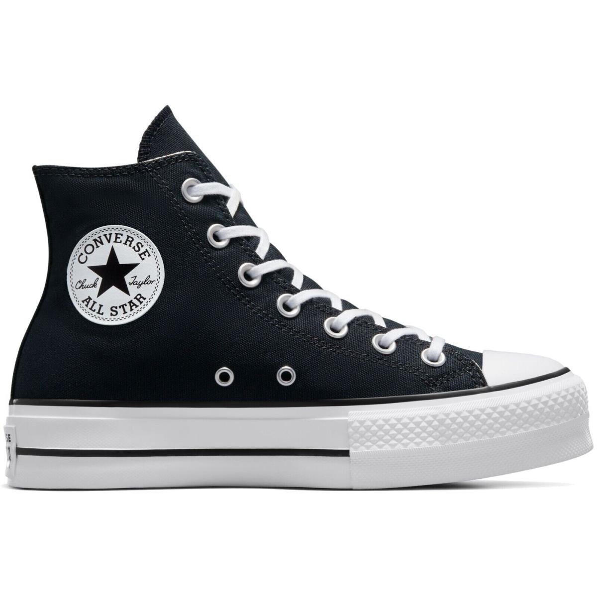 Converse Women`s Chuck Taylor All Star Lift Platform Canvas High-top Shoes Black