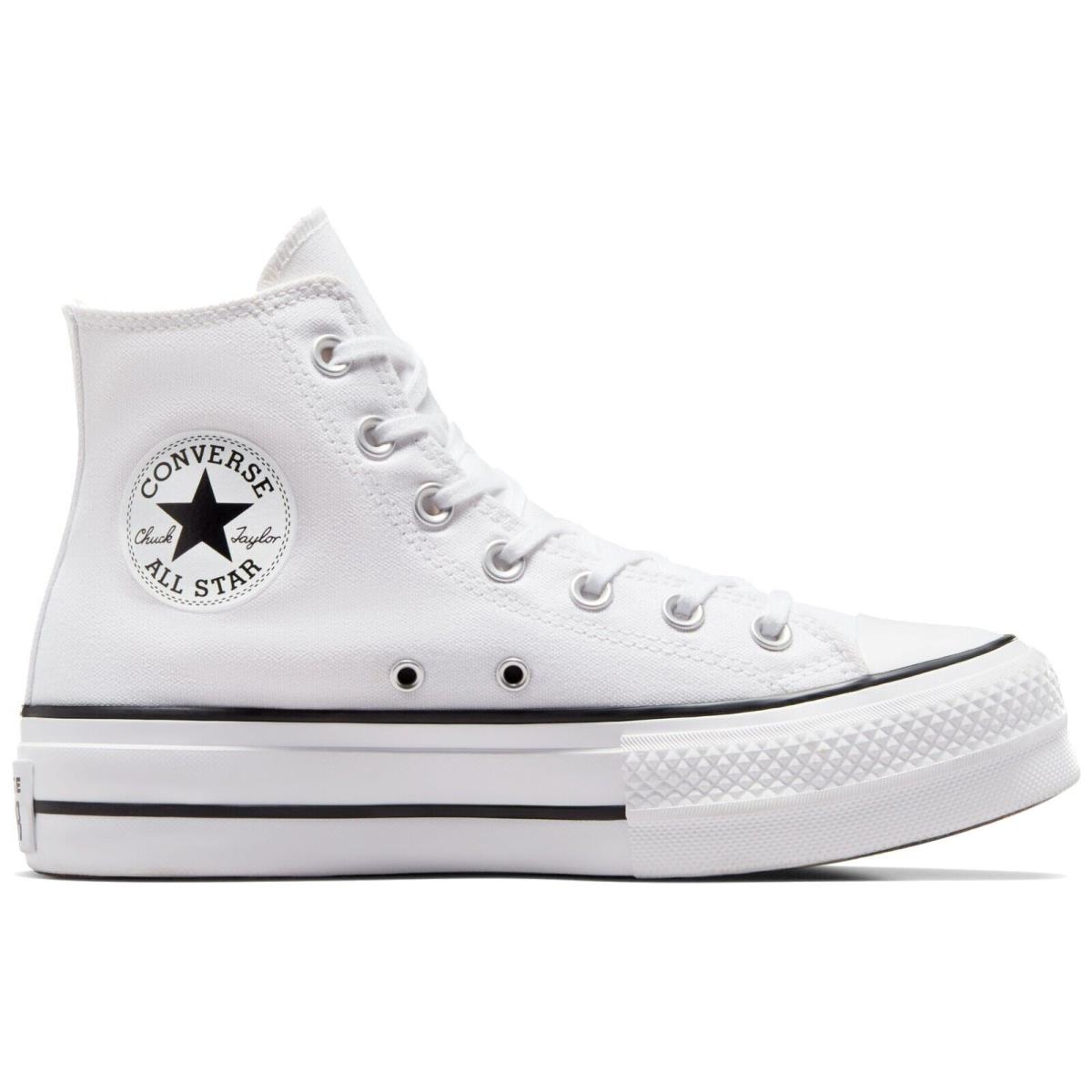 Converse Women`s Chuck Taylor All Star Lift Platform Canvas High-top Shoes White