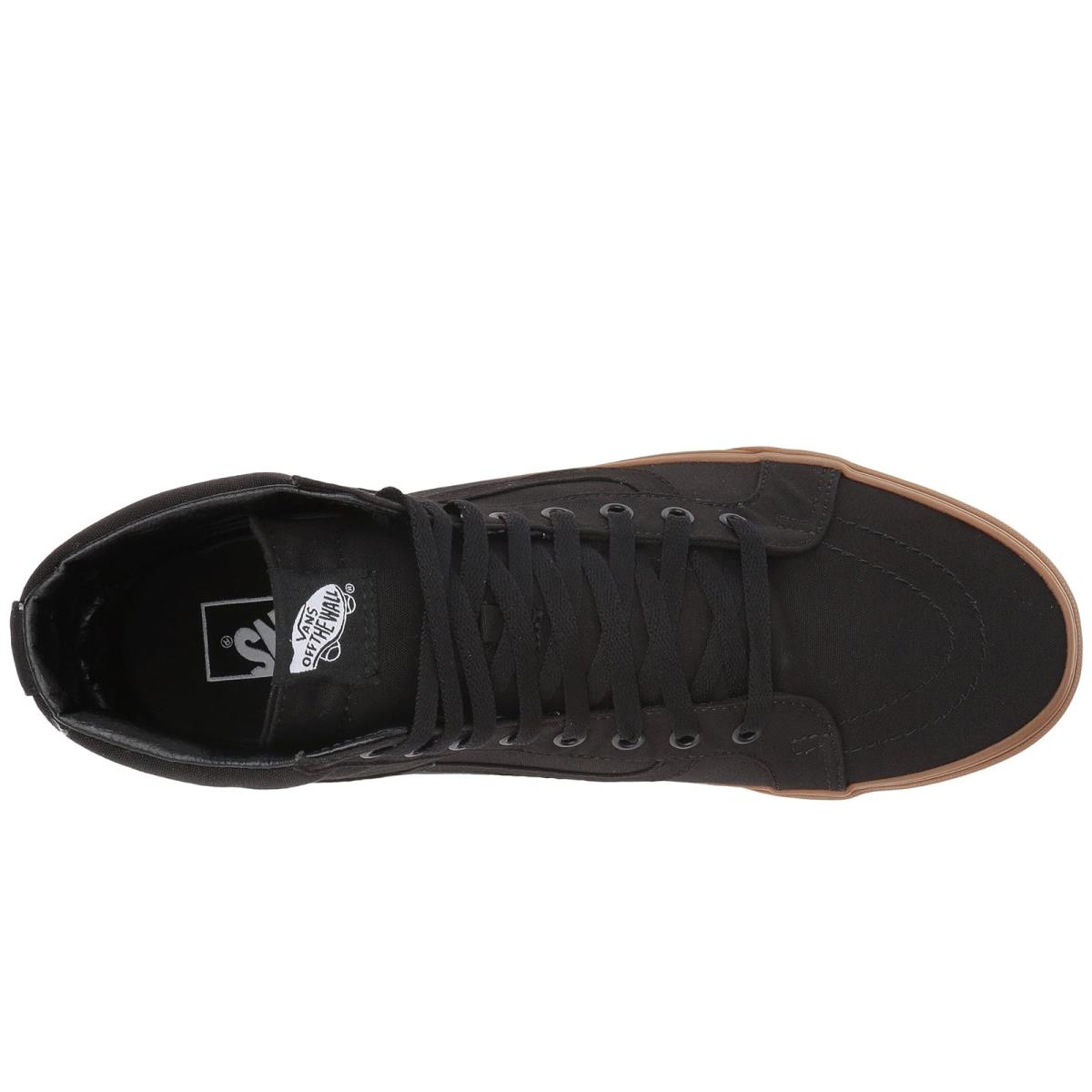 Unisex Sneakers Athletic Shoes Vans SK8-Hi Reissue (Canvas Gum) Black/Light Gum