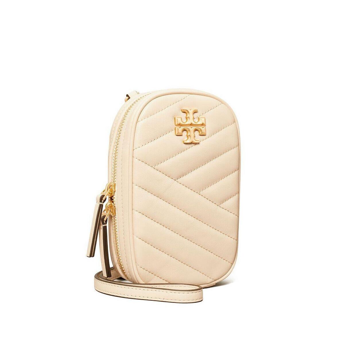 Tory Burch Kira Chevron N/s Phone Leather Crossbody Bag Cream