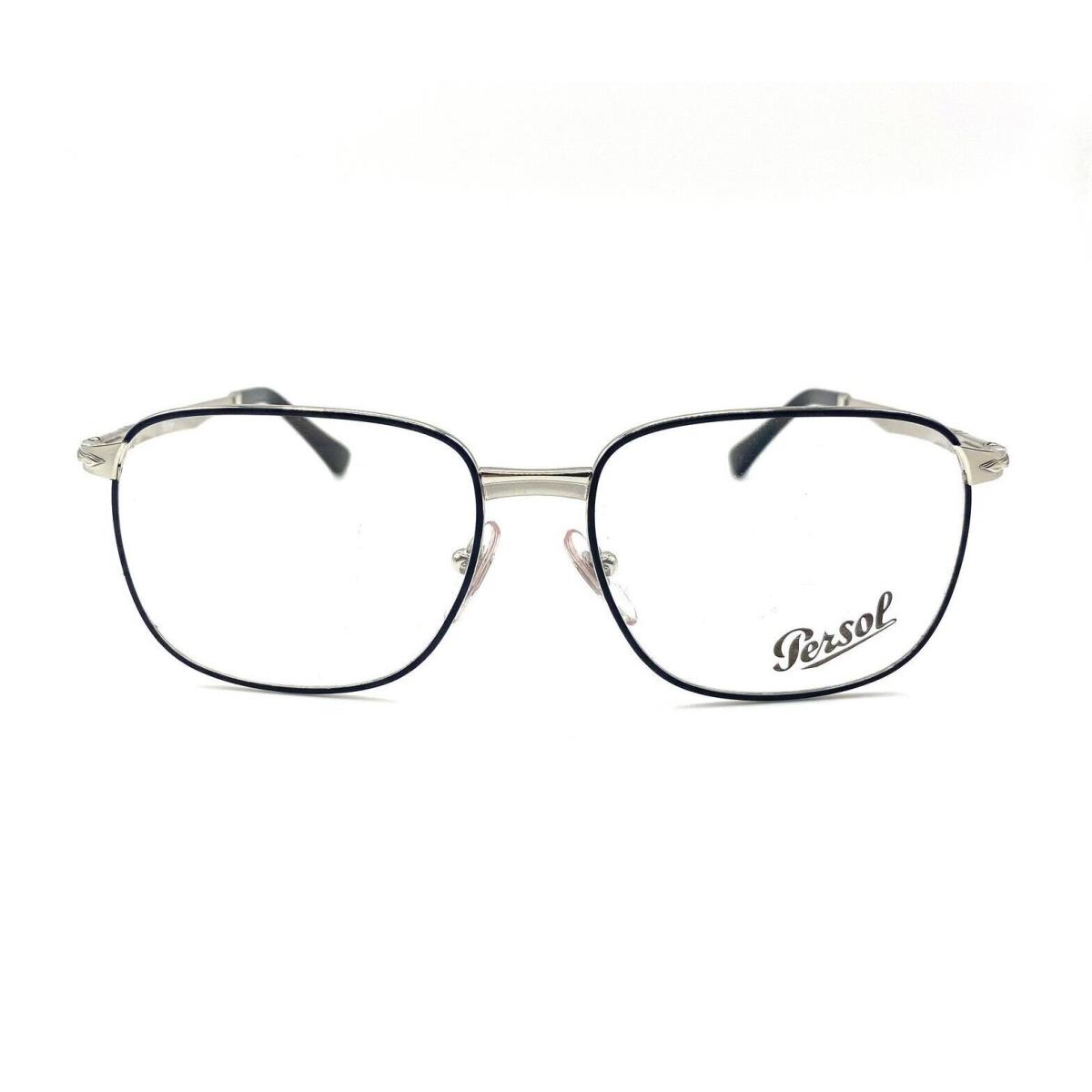 Persol PO2462V Eyeglasses 1074 Silver Black w/ Demo Lens 55mm