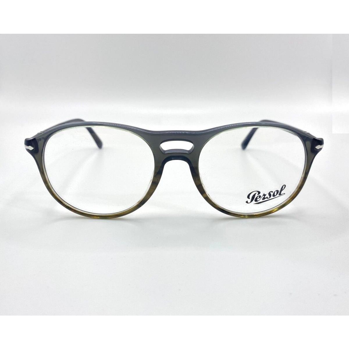 Persol PO3202V Eyeglasses 1012 Gradient Grey Stripped G with Demo Lens 53mm