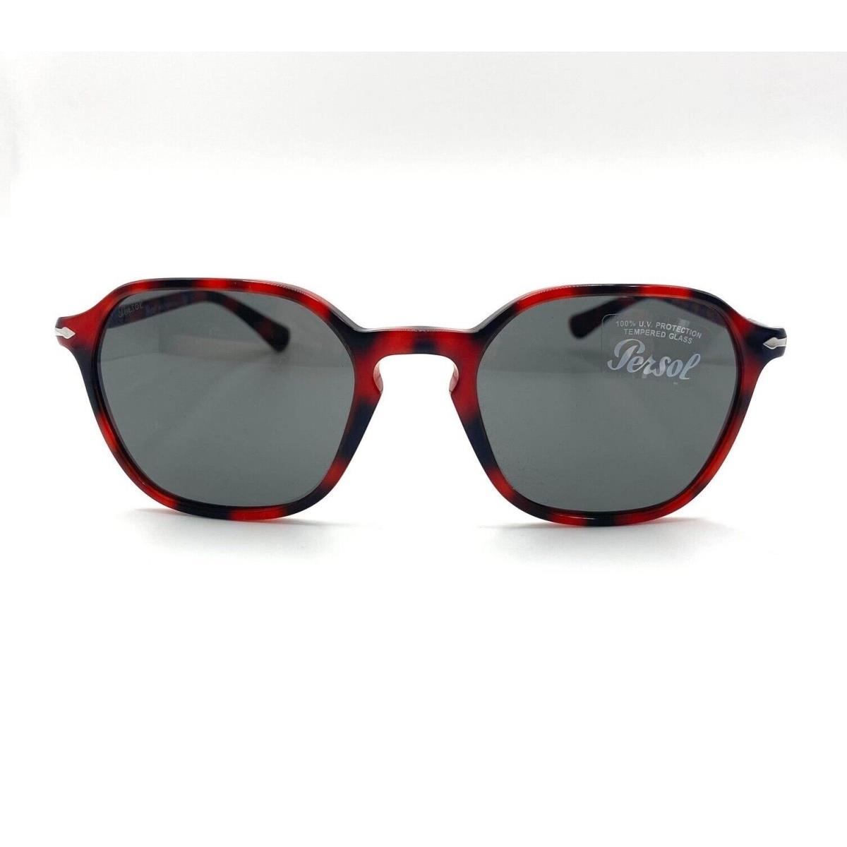 Persol PO3256S Sunglasses 1100/B1 Red/dark Grey Lens 51mm