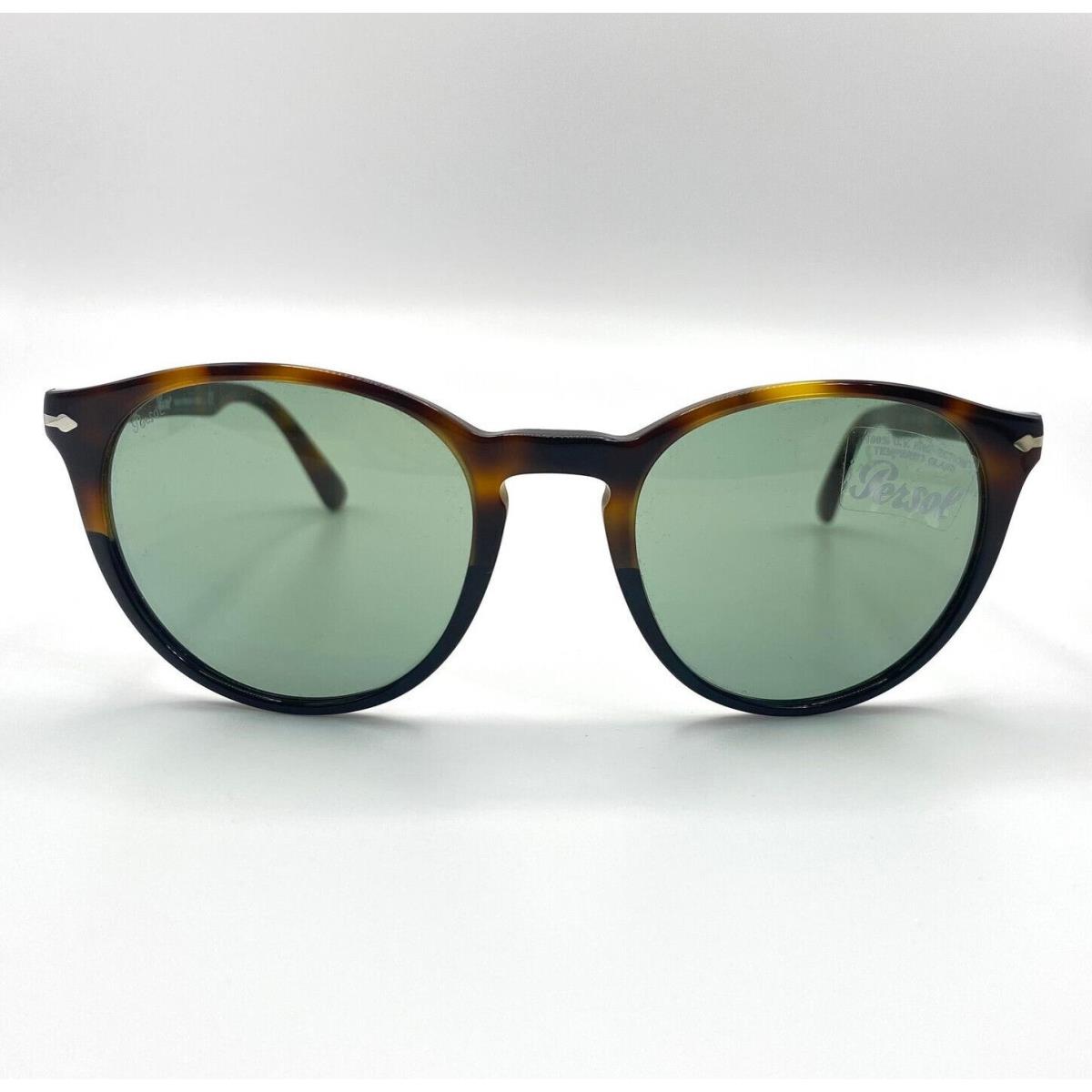 Persol PO3152S Sunglasses 905552 Tortoise Brown Black/green Lens 52mm