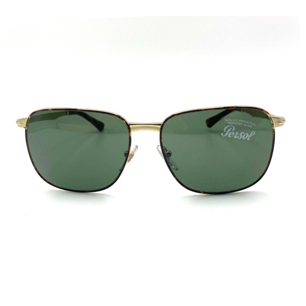 Persol Miller PO2463S Sunglasses 1075/31 Gold/havana / Green Lens 59mm