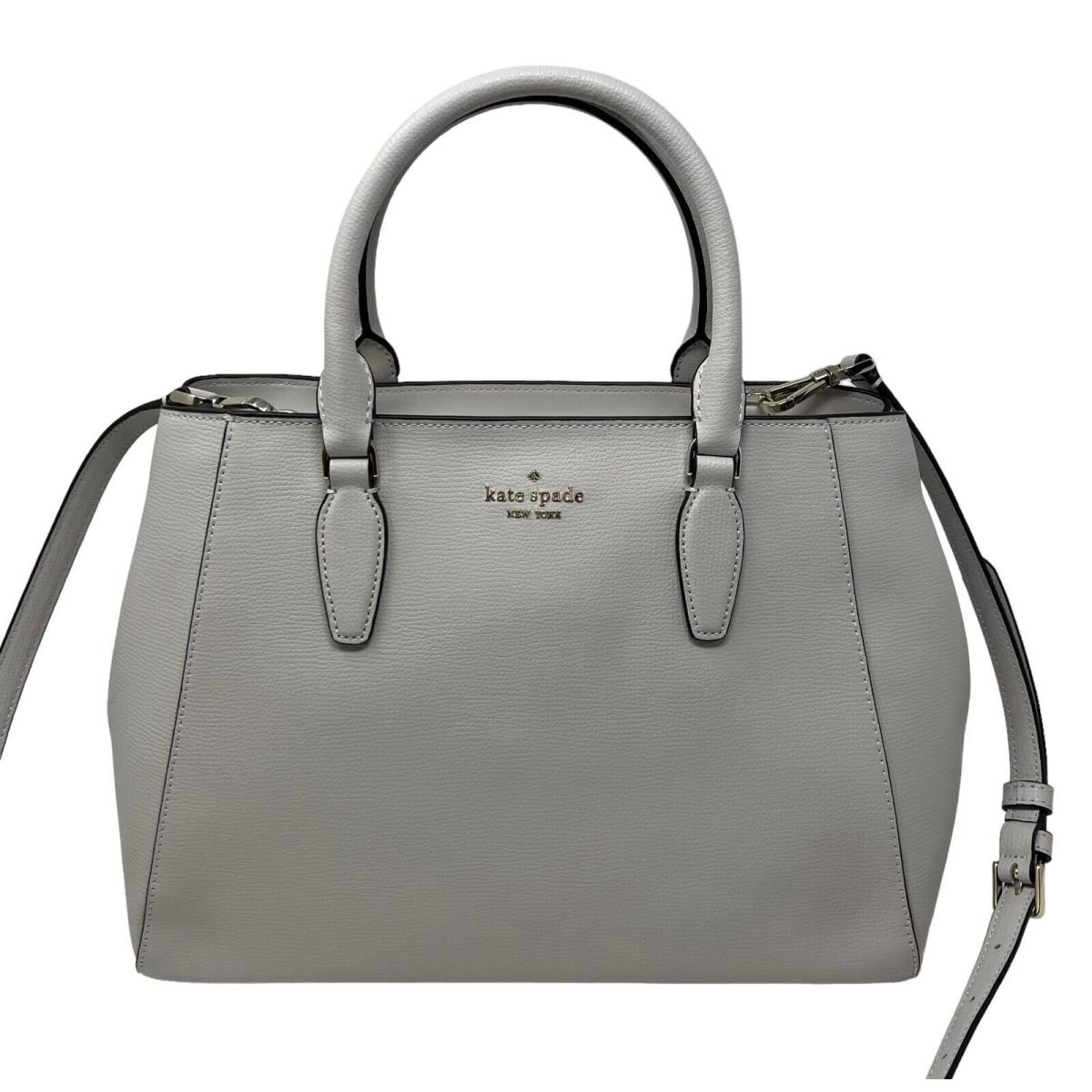 Kate Spade Kristi Satchel Refined Grain Leather Cement Crossbody Bag KA696