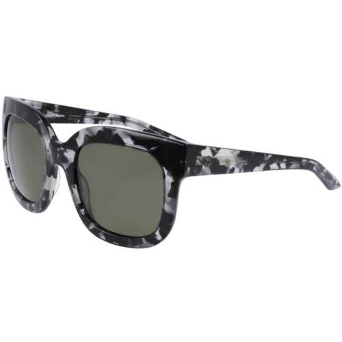 Dragon Unisex Sunglasses Black Tortoise Square Shaped Frame Dragon DR Flo LL 60 - Frame: Black Tortoise, Lens: