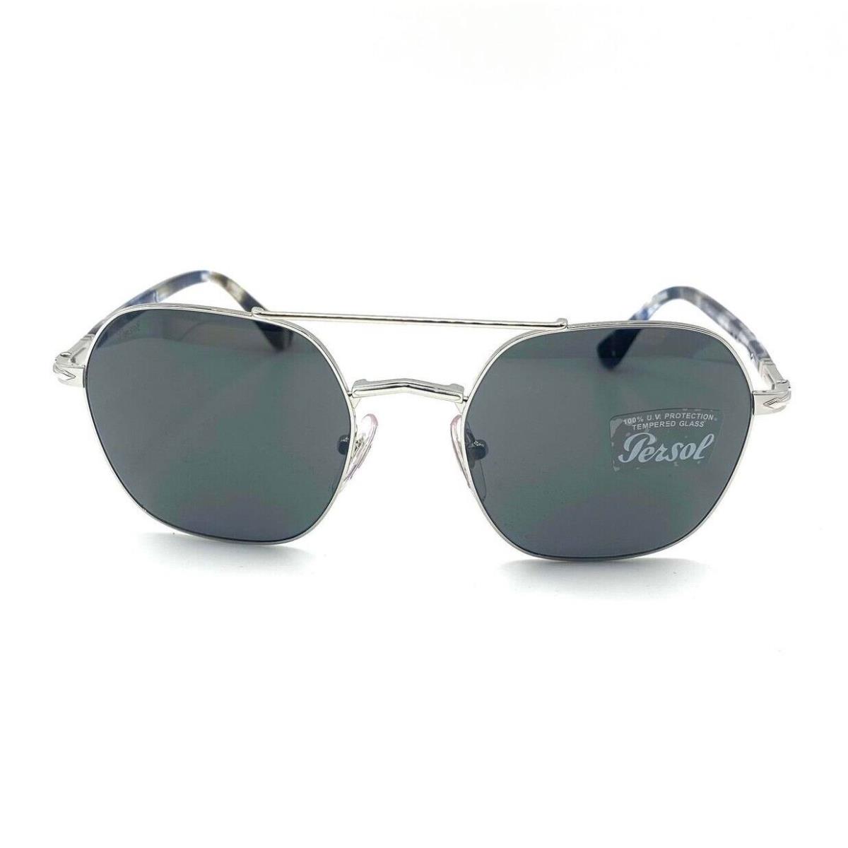 Persol PO2483S Sunglasses 1106/B1 Silver/dark Grey Lens 52mm