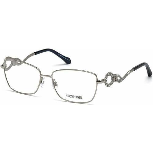 Roberto Cavalli Agliana 5003 Silver 016 Metal Eyeglasses W/stones 54-15-140 - Silver 016, Frame: Silver 016, Lens: Clear