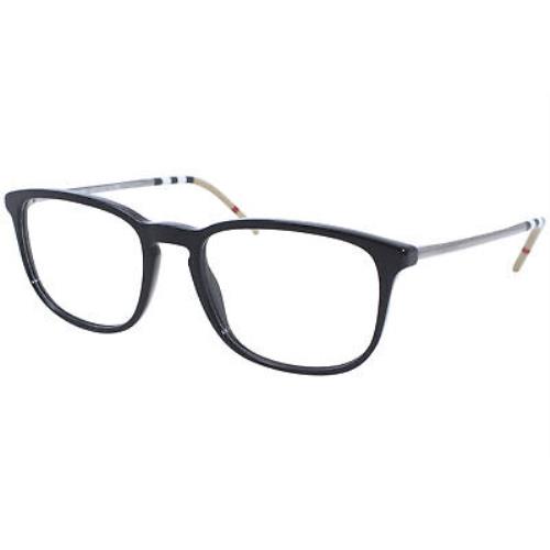 Burberry B2283 3001 Eyeglasses Men`s Black/silver Full Rim Optical Frame 57mm