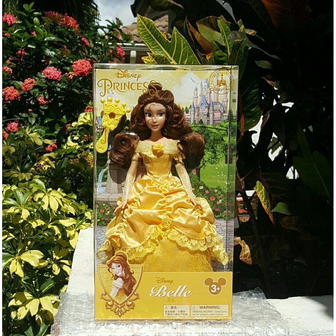 Disney Parks Exclusive Princess Belle Beauty and The Beast Doll with Doll Brush
