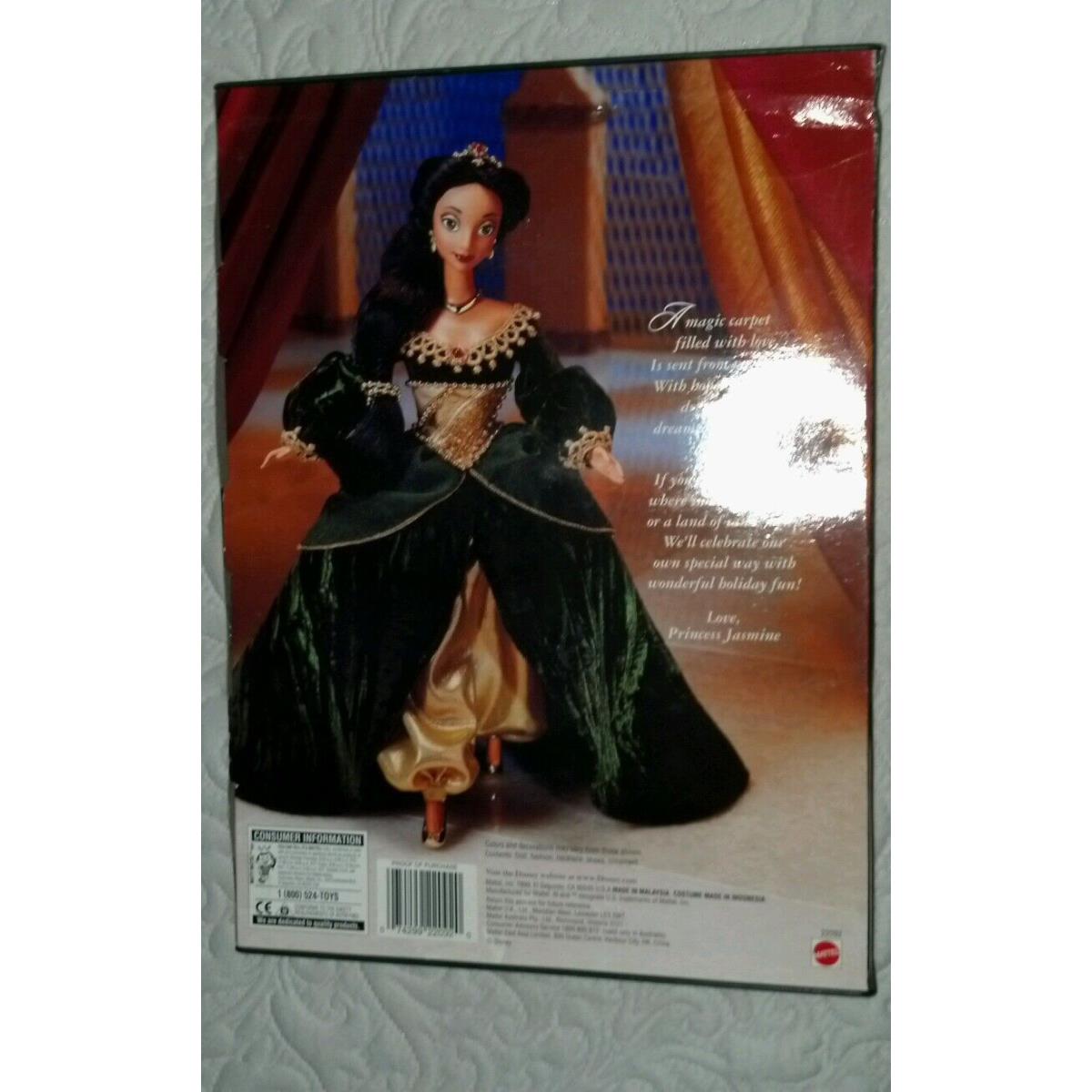 Collectible Walt Disney`s Aladdin Holiday Princess Jasmine 1999 Barbie Doll