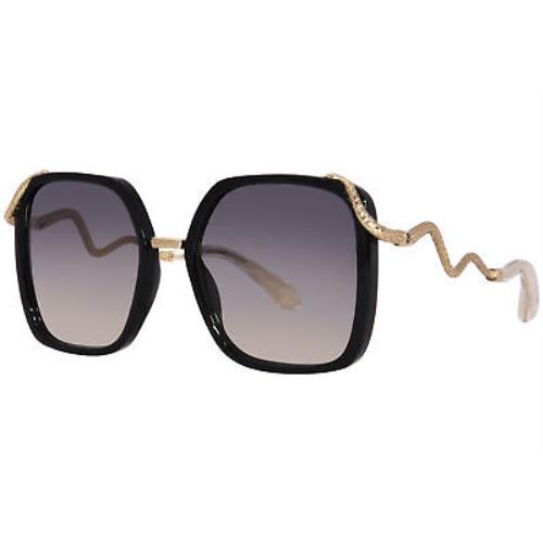 Roberto Cavalli SRC003 0700 Sunglasses Women`s Black/grey Gradient Lenses 55mm