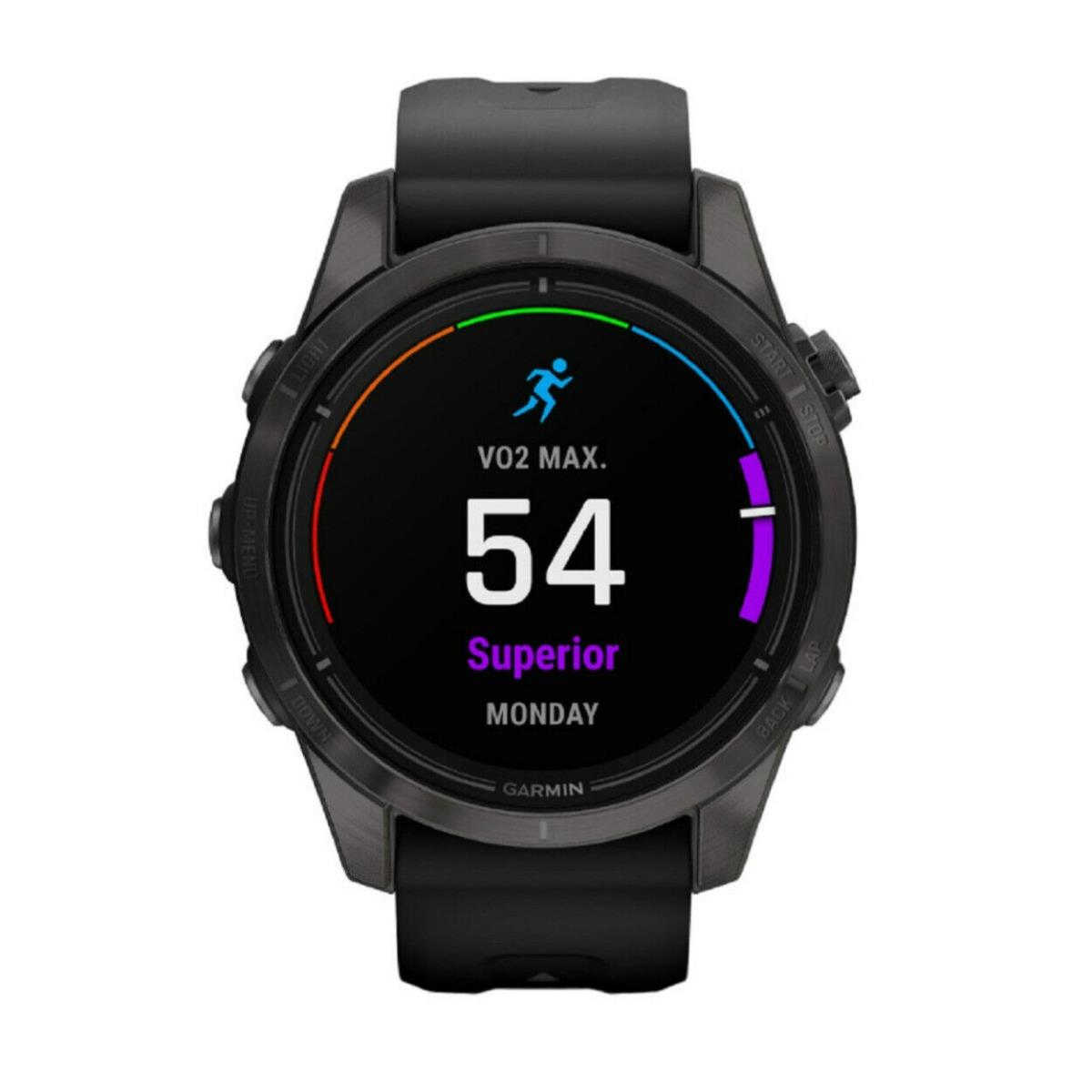 Garmin Epix Pro Gen 2 Sapphire Edition 42mm Smartwatch Carbon Gray Black Band - Black