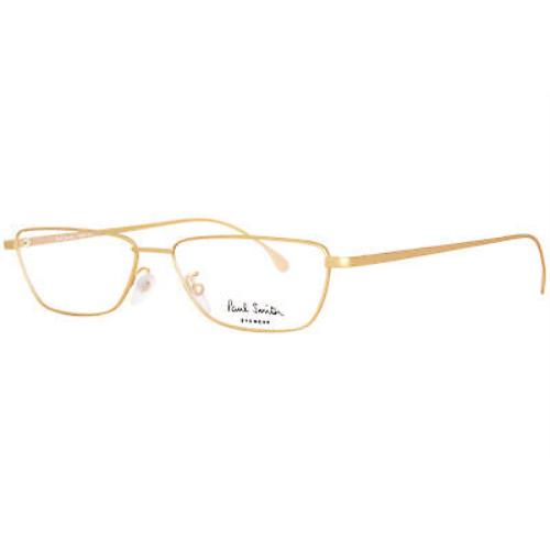 Paul Smith Askew-V1 PSOP009V1-04 Eyeglasses Matte Gold Full Rim Cat Eye 56mm - Frame: Gold