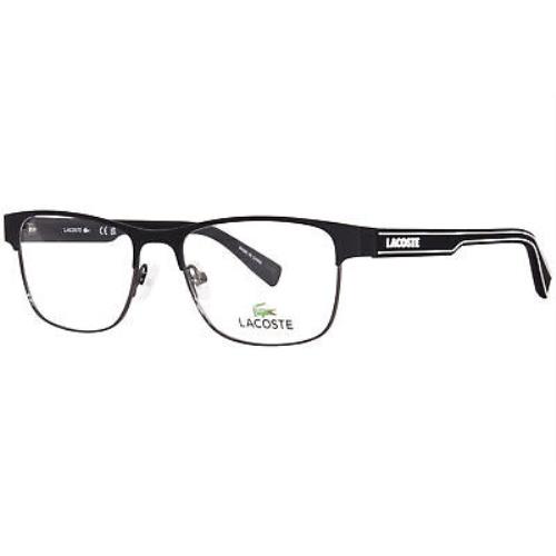 Lacoste L3111 002 Eyeglasses Youth Boy`s Matte Black Full Rim 49mm