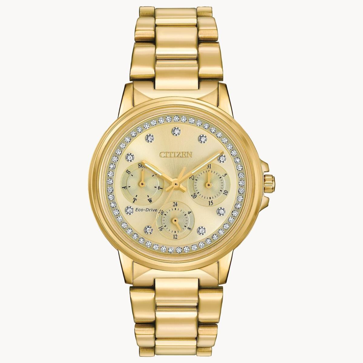 Citizen Silhouette FD2042-51P 36 mm Yellow Gold Sapphire Cristal Case