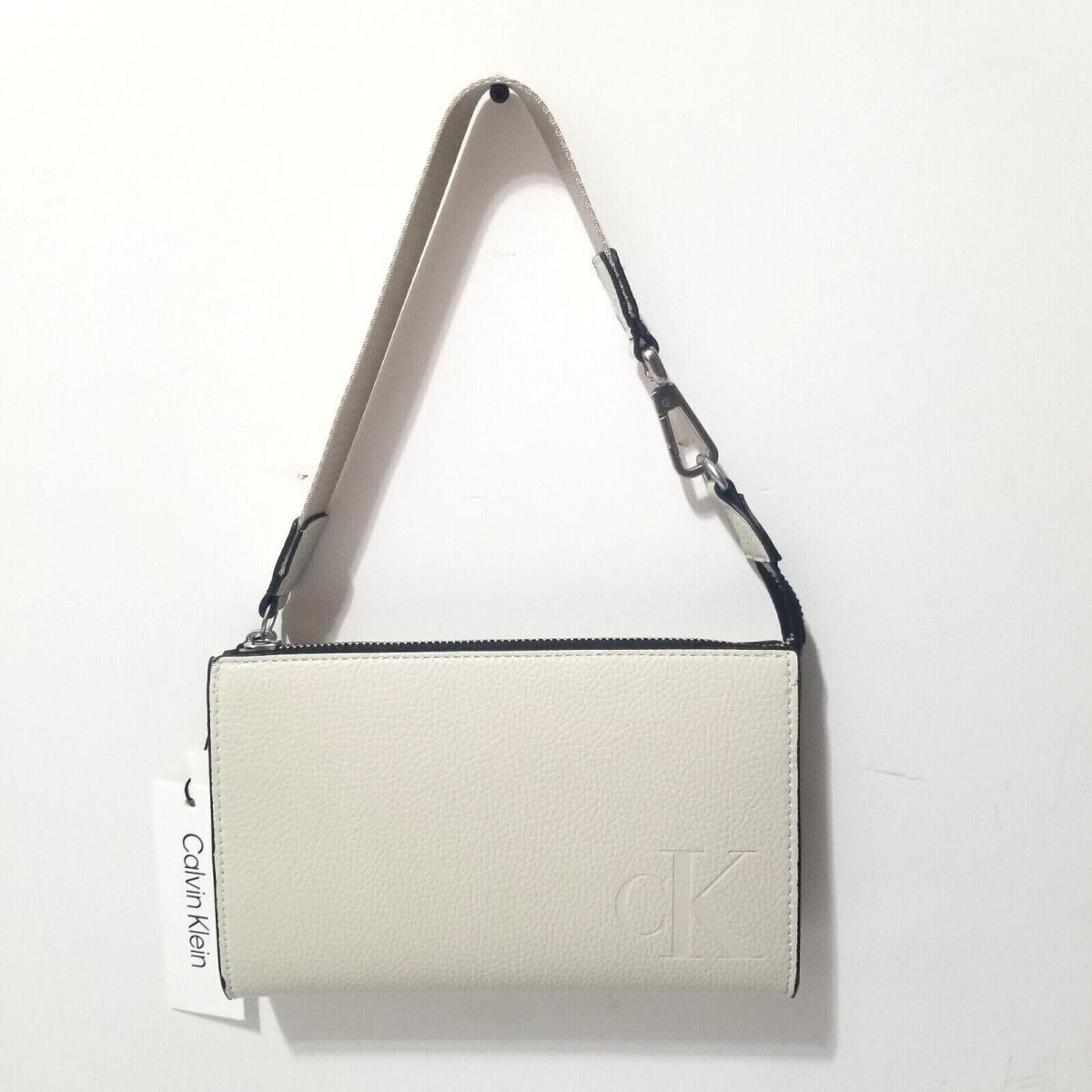 Calvin Klein Wristlet Modern Essentials Crossbody Shoulder Bag Jasmine White