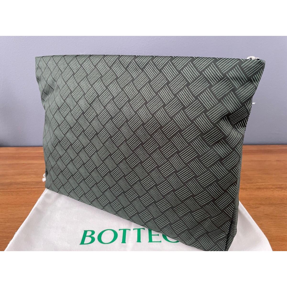 Bottega Veneta Green and Black Nylon Zip Top Bag 650030