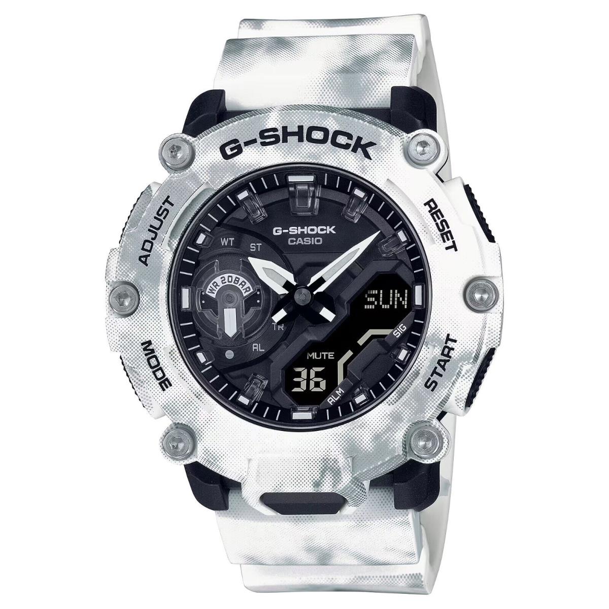 Casio G-shock Limited Edition Snow Camouflage Watch GA2200GC-7A