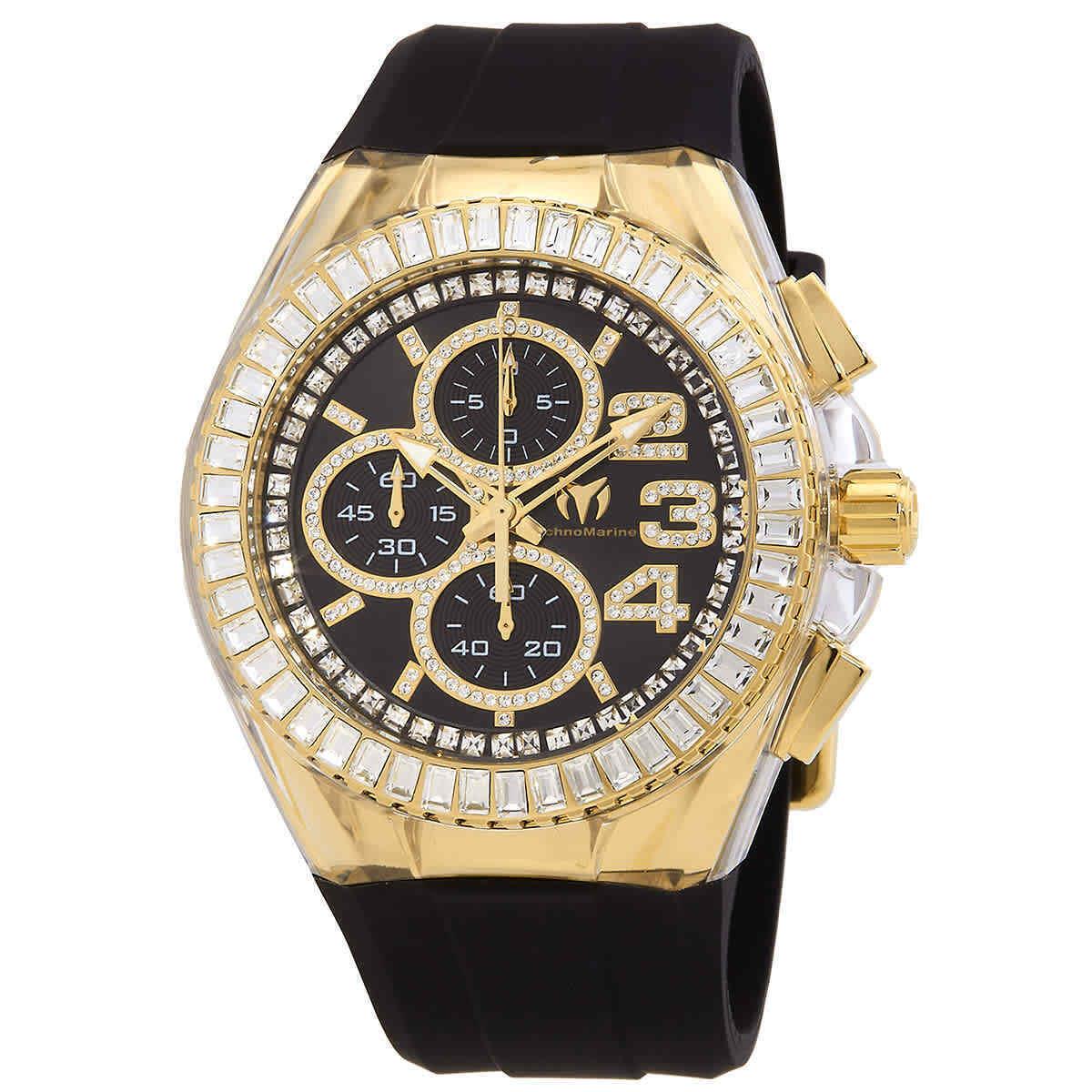 Technomarine Cruise Chronograph Quartz Crystal Black Dial Unisex Watch TM-121012