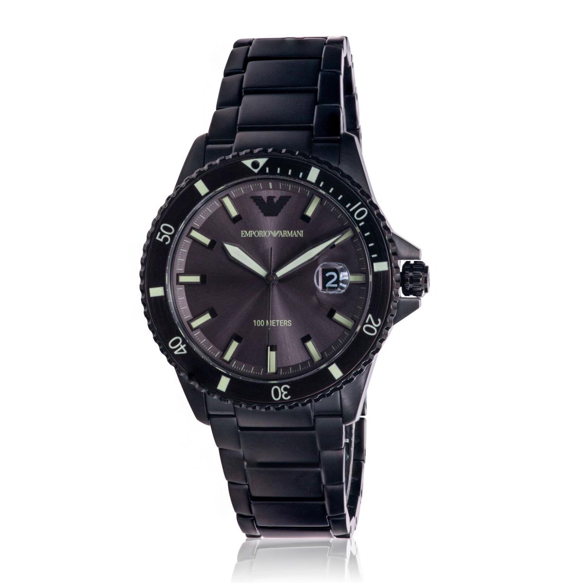 Emporio Armani Black Stainless Steel Mens Watch AR11398