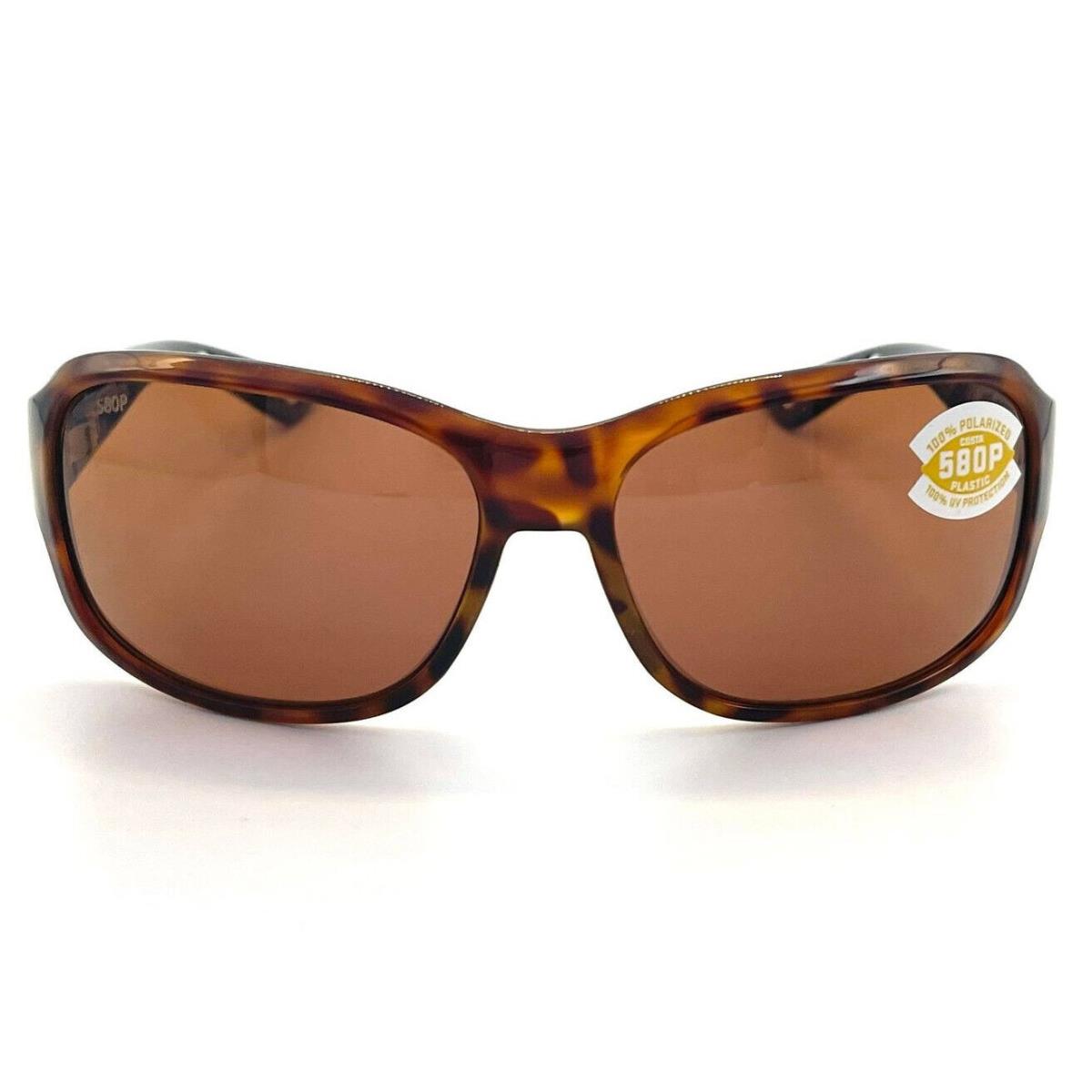 Costa Del Mar Inlet Sunglasses Retro Tortoise w/ Black/copper 580Plastic