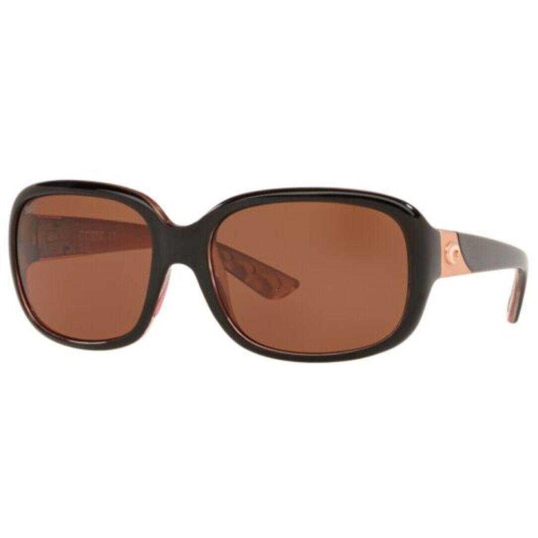 Costa Del Mar Gannet Sunglasses Shiny Black Hibiscus/copper 580Plastic - Frame: Shiny Black Hibiscus, Lens: