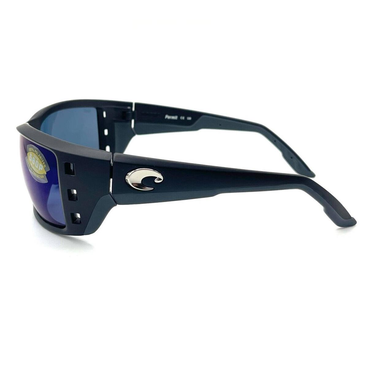 Costa Del Mar Permit Sunglasses - Matte Black - Blue Mirror