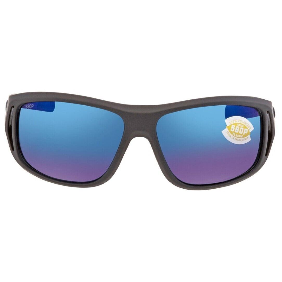 Costa Del Mar Montauk Sunglasses Matte Black Ultra/blue Mirror 580Plastic - Frame: Matte Black Ultra, Lens: Blue Mirror 580Plastic