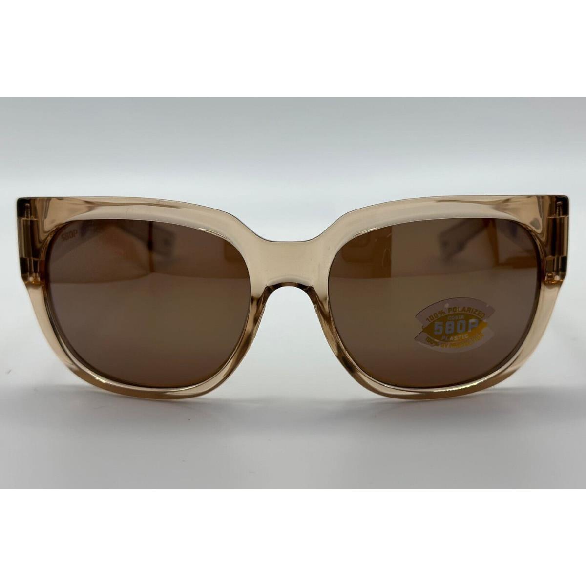 Costa Del Mar Waterwoman Sunglass Shiny Blonde Crystal/copper Silver Mirror 580P